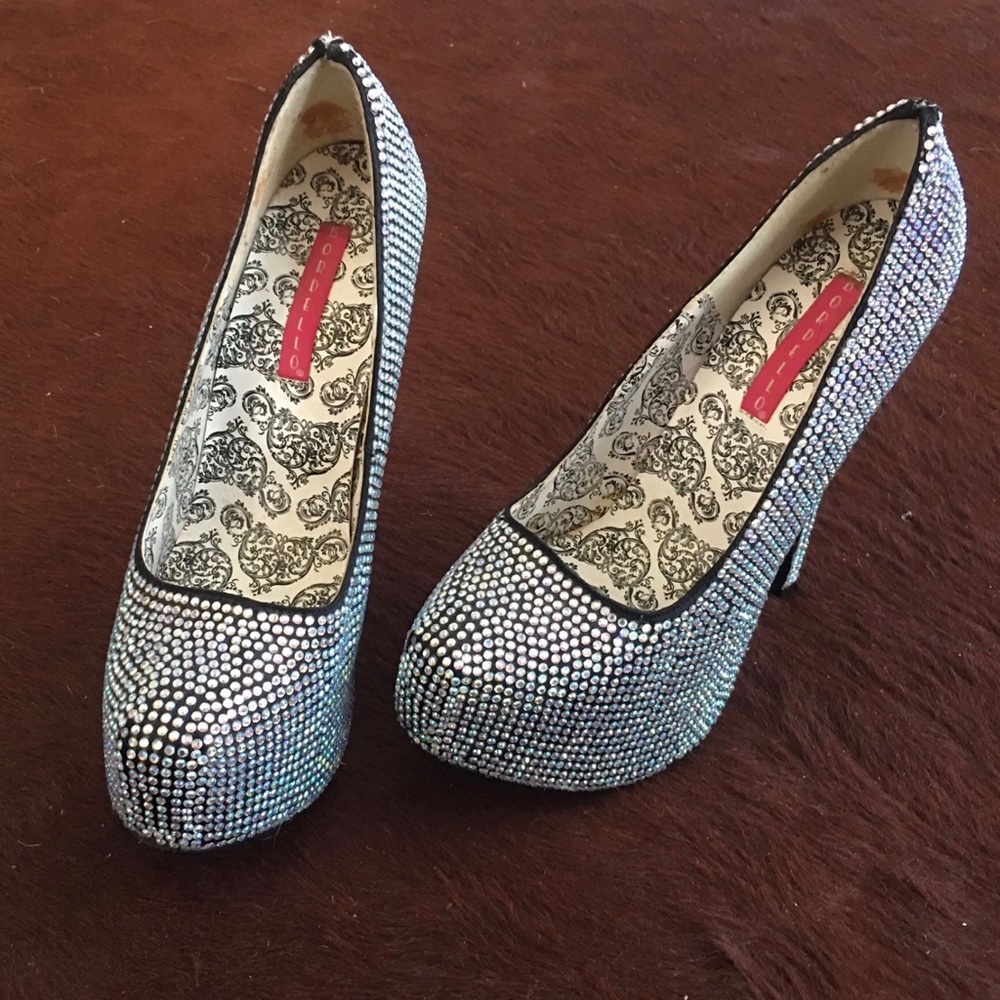 Gorgeous Sexy Rhinestone Covered Pumps Sz 6 - Picture 8 of 8